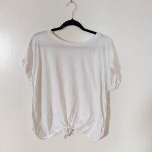 Ava & ViV Women's White Tie-Front Top